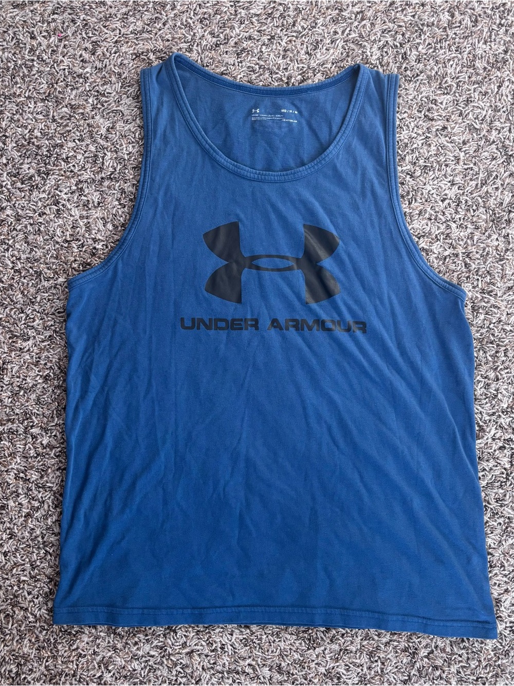 Under Armour Blue Tank Top with Black Logo